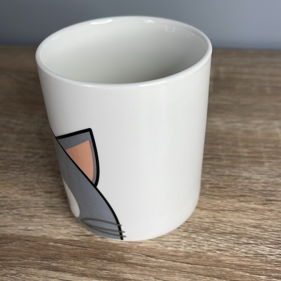 Bottoms Up Gray and White Cat Mug 10oz - Picture 5 of 9